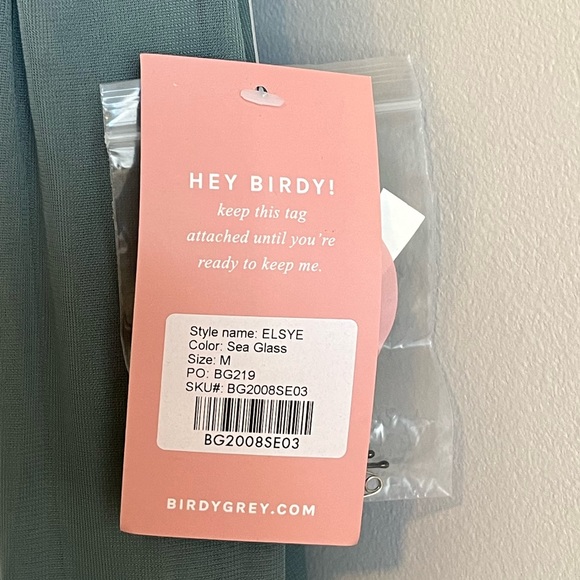 *NWT* Birdy Grey Elsye Mesh Sea Glass Bridesmaid Dress No Slit Size M - Picture 6 of 16